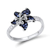 Women's Copper Mandala Flower Zircon Geometric Ring Jewelry