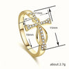 Women's Copper M?bius Ring With Zircon And Geometric Design