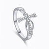 Women's Copper M?bius Ring With Zircon And Geometric Design