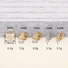 Women's Copper Metal Electroplated Geometric Heart Shape Leaves Zirconia Earrings
