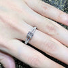 Women's Copper Microinlaid Zircon Square Geometric Fashion Engagement Ring Jewelry