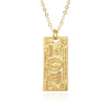 Women's Copper Micropavé Heart Geometric Pendant Necklace With Ochain Fashion Jewelry