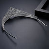 Women's Copper Microset Zircon Bridal Crown Headpiece Elegant Princess Style Hair Accessory