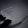 Women's Copper Microset Zircon Bridal Crown Headpiece Elegant Princess Style Hair Accessory