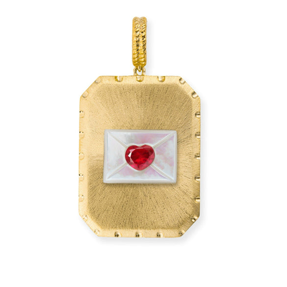Women's Copper Mixed Gemstone Setting Heart Shape Pendant Necklace With Electroplating And Regular Chain