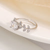 Women's Copper Moissanite Ring With Flower Pattern And Diamond Treatment