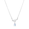 Women's Copper Moonstone Teardrop Star Pendant Necklace With Electroplating And Minimalist Style