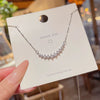 Women's Copper Moonstone Teardrop Star Pendant Necklace With Electroplating And Minimalist Style