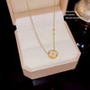 Women's Copper Moonstone Teardrop Star Pendant Necklace With Electroplating And Minimalist Style