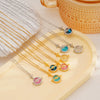 Women's Copper Necklace With Mixed Gemstone Setting Star Pendant Electroplating Light Luxury Design