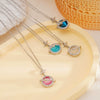 Women's Copper Necklace With Mixed Gemstone Setting Star Pendant Electroplating Light Luxury Design
