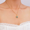 Women's Copper Necklace With Mixed Gemstone Setting Star Pendant Electroplating Light Luxury Design