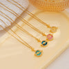Women's Copper Necklace With Mixed Gemstone Setting Star Pendant Electroplating Light Luxury Design