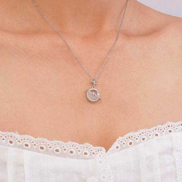 Women's Copper Necklace With Mixed Gemstone Setting Star Pendant Electroplating Light Luxury Design