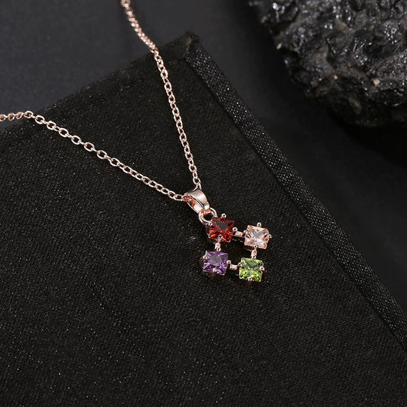 Women's Copper O Chain Necklace With Zircon Inlay Pendant Fashion Natural Style Jewelry Set