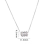 Women's Copper Ochain Mixed Gem Inlay Geometric Pendant Necklace With Electroplating