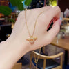 Women's Copper Ochain Necklace With Geometric Design And Microinlay