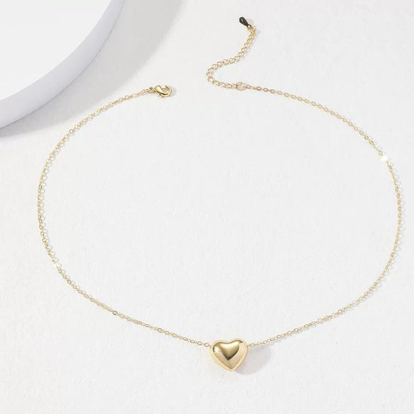 Women's Copper Ochain Necklace With Geometric Design And Microinlay