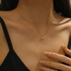 Women's Copper Ochain Necklace With Geometric Design And Microinlay