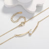 Women's Copper Ochain Necklace With Geometric Design And Microinlay