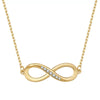Women's Copper Ochain Necklace With Infinite Cycle Symbol Microinlaid Zircon And Plated 14K