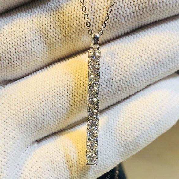 Women's Copper Ochain Necklace With Zircon Pendant Geometric Simple Style