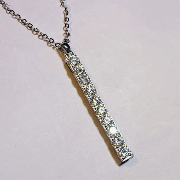 Women's Copper Ochain Necklace With Zircon Pendant Geometric Simple Style