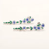 Women's Copper Oil Drop Handpainted Flower Zircon Earrings