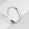 Women's Copper Open Ring With Geometric Wave Pattern Silver And Gold Plated In Normcore And Minimalist Style