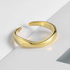 Women's Copper Open Ring With Geometric Wave Pattern Silver And Gold Plated In Normcore And Minimalist Style