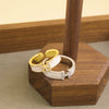 Women's Copper Open Ring With Letter H And Zircon Real Gold Plated Light Luxury Niche Design