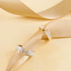 Women's Copper Open Ring With Letter H And Zircon Real Gold Plated Light Luxury Niche Design