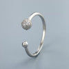 Women's Copper Open Ring With Round Dropshaped Beads And Electroplated Retro Fashion Design