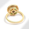 Women's Copper Open Rotating Ring With Geometric Pattern And Electroplating Treatment
