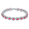 Women's Copper Oval Zircon And Glass Fashion Drop Shape Bracelet