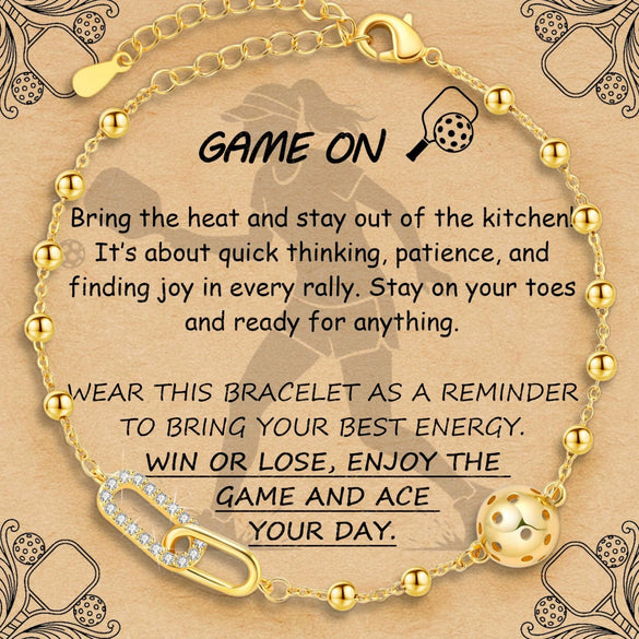 Women's Copper Paperclip Chain Bracelet With Zircon Geometric Football Charm Electroplated Sporty Fashion Jewelry Gift