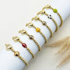 Women's Copper Paperclip Chain Bracelet With Zircon Geometric Football Charm Electroplated Sporty Fashion Jewelry Gift