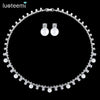 Women's Copper Pearl And Zircon Crystal Necklace With Geometric Design Electroplated Handmade Chain Fashion Jewelry