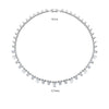 Women's Copper Pearl And Zircon Crystal Necklace With Geometric Design Electroplated Handmade Chain Fashion Jewelry