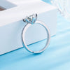 Women's Copper Platinum Silver Plated Ring With Diamond Microinlaid And Flower Pattern