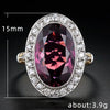 Women's Copper Pomegranate Red Zircon Two Color Geometric Inlaid Ring