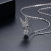 Women's Copper Rabbit Pendant Necklace With Inlaid Zircon Electroplated Short Clavicle Chain Jewelry