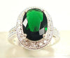 Women's Copper Red Corundum Ring With Geometric Zircon Design