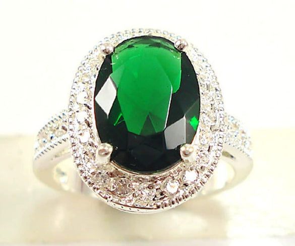 Women's Copper Red Corundum Ring With Geometric Zircon Design