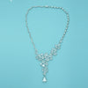 Women's Copper Rhinestone Zircon Necklace Chain With Geometric Design Handmade Chain Electroplated Bridal Fashion Jewelry Accessory