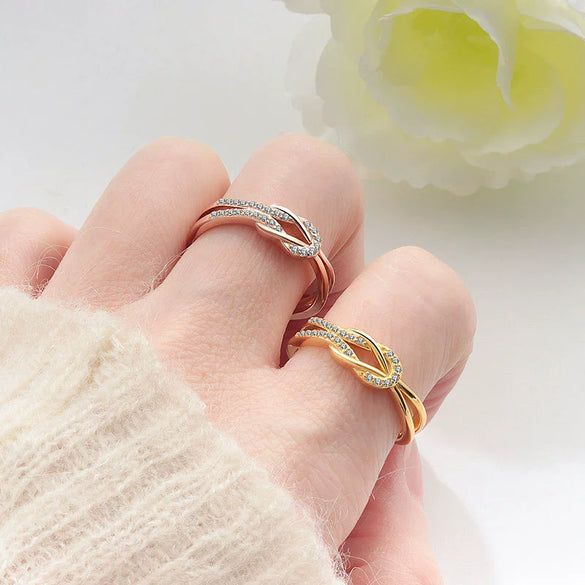 Women's Copper Ring Electroplated Versatile Geometric Design