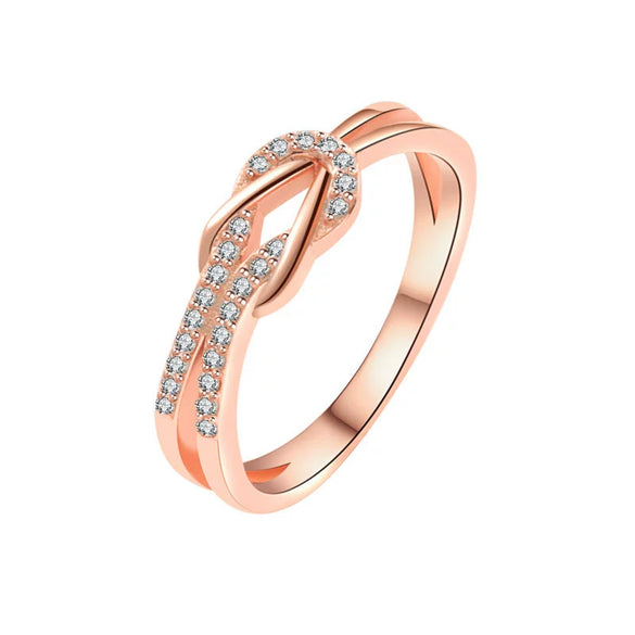Women's Copper Ring Electroplated Versatile Geometric Design