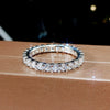 Women's Copper Ring Set With Geometric Simulated Zirconia In Fashion Style