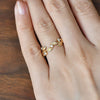 Women's Copper Ring With Flower And Leaf Pattern Light Luxury Style Electroplated