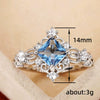 Women's Copper Ring With Geometric Pattern And Inlaid Zircon